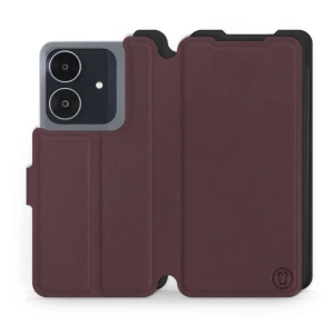 Phone Case Realme Note 60 - Design Burgundy with Black