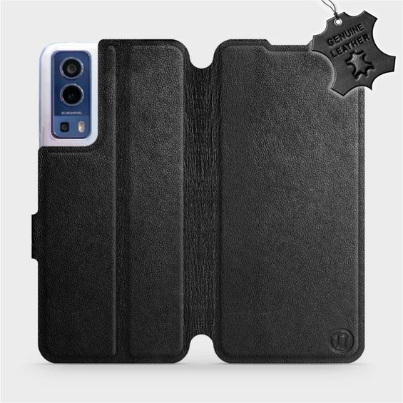Phone Case Vivo Y72 5G - Design Black Leather