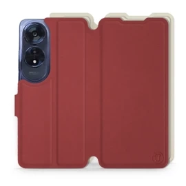 Phone Case OPPO A60 - Design Dark Red with Platinum