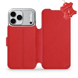 Phone Case Apple iPhone 17 Pro Max - Design Red Leather