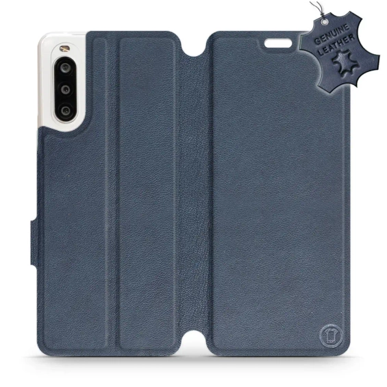Phone Case Sony Xperia 10 II - Design Blue Leather