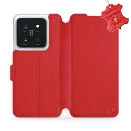 Phone Case Xiaomi 14 Pro - Design Red Leather