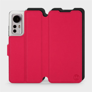 Etui Soft Touch do Xiaomi 12 - wzór Żywa czerwień z czernią