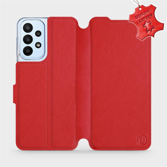 Phone Case Samsung Galaxy A23 - Design Red Leather