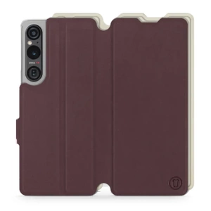 Phone Case Sony Xperia 1 V - Design Burgundy with Platinum