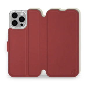 Phone Case Apple iPhone 16 Pro Max - Design Dark Red with Platinum