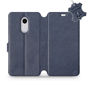 Phone Case Xiaomi Redmi Note 4X - Design Blue Leather