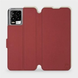 Phone Case Realme 8 - Design Dark Red with Platinum