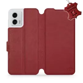 Hülle für Motorola Moto G53 5G - Farbe Dark Red Leather