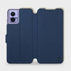 Phone Case Motorola Edge 30 Neo - Design Navy with Platinum
