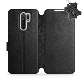 Hülle für Xiaomi Redmi 9 - Farbe Black Leather