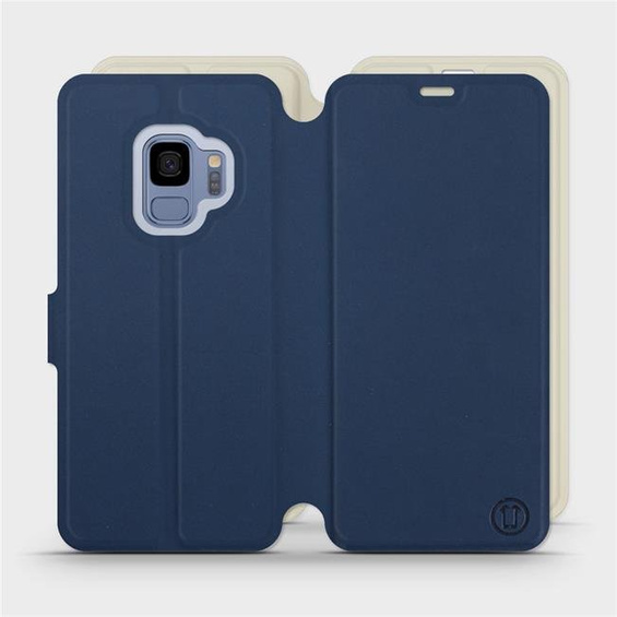 Hülle für Samsung Galaxy S9 - Farbe Marineblau mit Platin