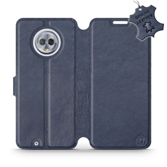 Hülle für Motorola Moto G6 - Farbe Blue Leather