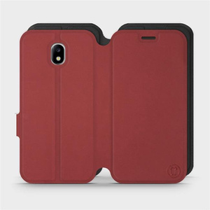 Phone Case Samsung Galaxy J3 2017 - Design Dark Red with Black