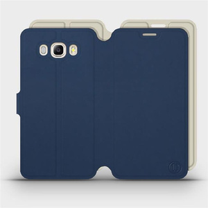 Phone Case Samsung Galaxy J7 2016 - Design Navy with Platinum