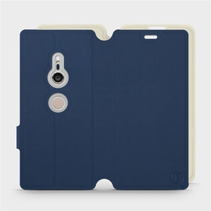 Phone Case Sony Xperia XZ2 - Design Navy with Platinum