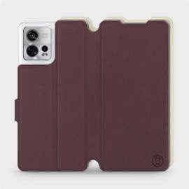 Phone Case Motorola Edge 30 Fusion - Design Burgundy with Platinum