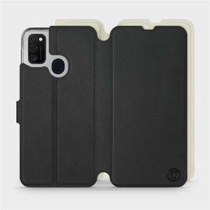 Etui Soft Touch do Samsung Galaxy M21 - wzór Satynowa czerń z platyną