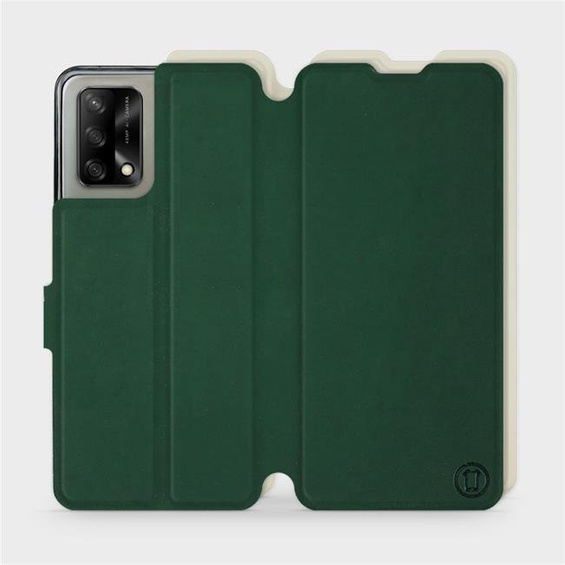 Etui Soft Touch do OPPO A74 - wzór Miejska zieleń z platyną