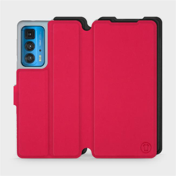 Hülle für Motorola Edge 20 Pro - Farbe Rot mit Schwarz