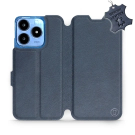 Phone Case Realme C63 - Design Blue Leather