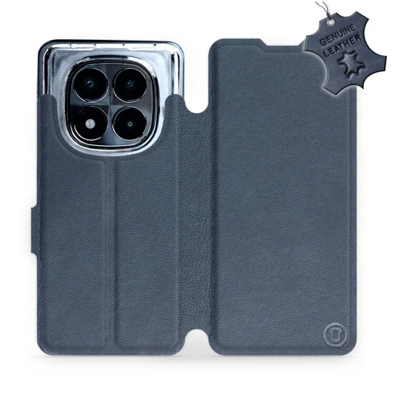 Phone Case Xiaomi Redmi Note 14 Pro 5G - Design Blue Leather