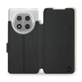 Etui Soft Touch do Huawei Honor Magic7 Lite 5G - wzór Satynowa czerń z platyną