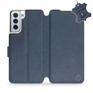 Phone Case Samsung Galaxy S21 Plus - Design Blue Leather