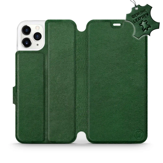 Phone Case Apple iPhone 11 Pro Max - Design Green Leather