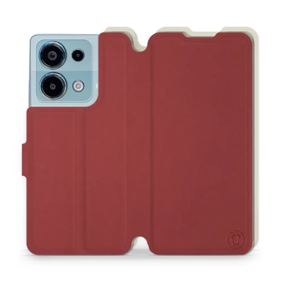 Hülle für Xiaomi Redmi Note 13 Pro 4G - Farbe Dunkelrot mit Platin