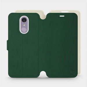 Phone Case LG Q7 - Design Green with Platinum