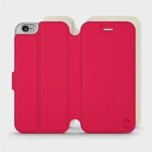 Hülle für Apple iPhone 6s - Farbe Rot mit Platin