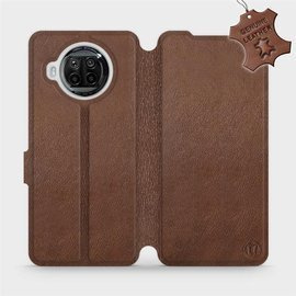 Etui ze skóry naturalnej do Xiaomi MI 10T Lite - wzór Brown Leather