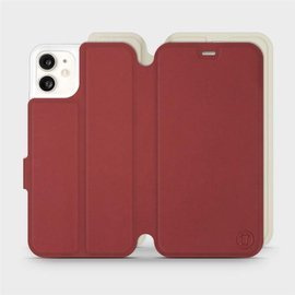 Phone Case Apple iPhone 11 - Design Dark Red with Platinum