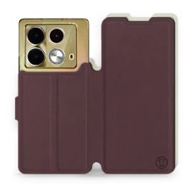 Phone Case Infinix Note 40 - Design Burgundy with Platinum