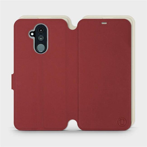 Phone Case Huawei Mate 20 Lite - Design Dark Red with Platinum
