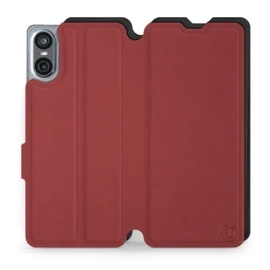 Phone Case Sony Xperia 10 VI - Design Dark Red with Black