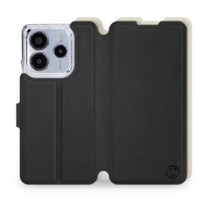 Hülle für Xiaomi Redmi Note 14 4G - Farbe Schwarz mit Platin