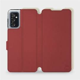 Phone Case Samsung Galaxy M52 5G - Design Dark Red with Platinum