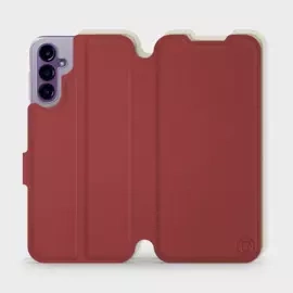 Phone Case Samsung Galaxy A14 5G - Design Dark Red with Platinum