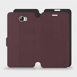 Phone Case Huawei Y6 II Compact - Design Burgundy with Black