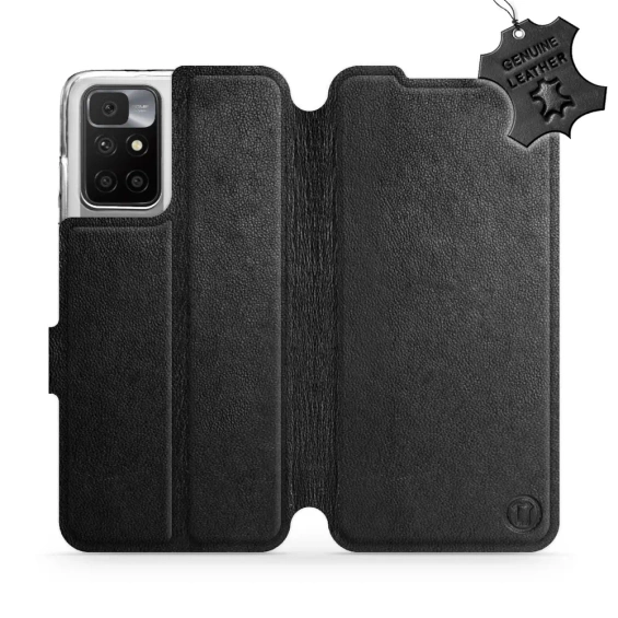 Phone Case Xiaomi Redmi 10 - Design Black Leather