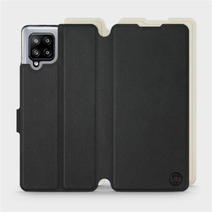 Phone Case Samsung Galaxy A42 - Design Black with Platinum