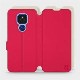 Phone Case Motorola Moto E7 Plus - Design Red with Platinum