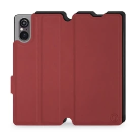 Phone Case Sony Xperia 5 V - Design Dark Red with Black