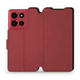 Phone Case Motorola Moto G86 Power 5G - Design Dark Red with Black