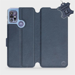 Hülle für Motorola Moto G30 - Farbe Blue Leather