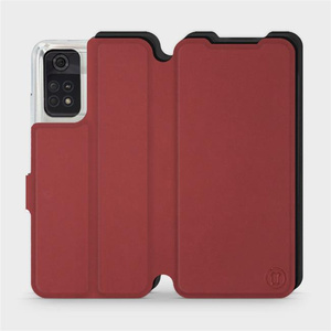 Phone Case Xiaomi POCO M4 Pro 4G - Design Dark Red with Black