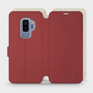 Phone Case Samsung Galaxy S9 Plus - Design Dark Red with Platinum