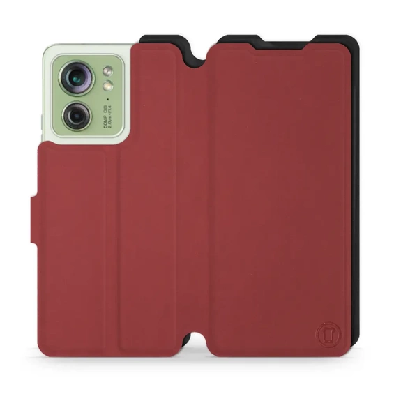 Phone Case Motorola Edge 40 - Design Dark Red with Black